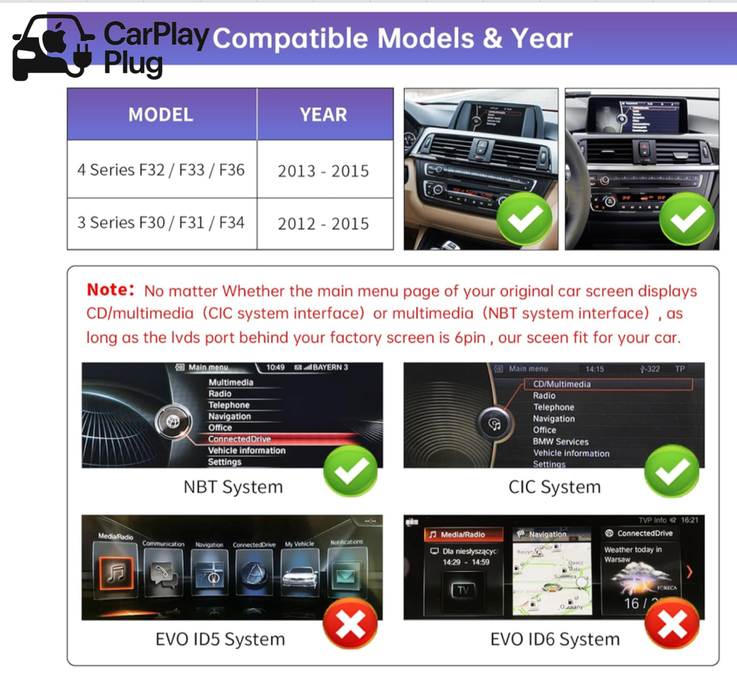 BMW 3/4 SERIES F30/31 2011- 2017