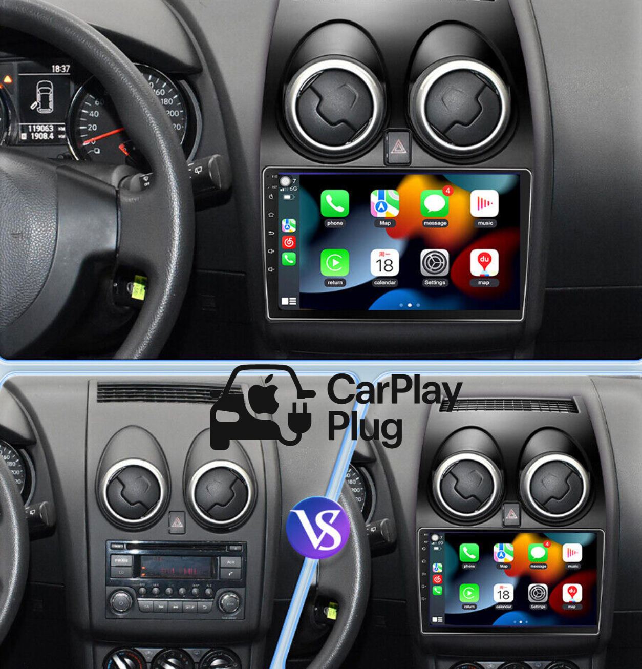 Nissan Qashqai 2006-13 Carplay